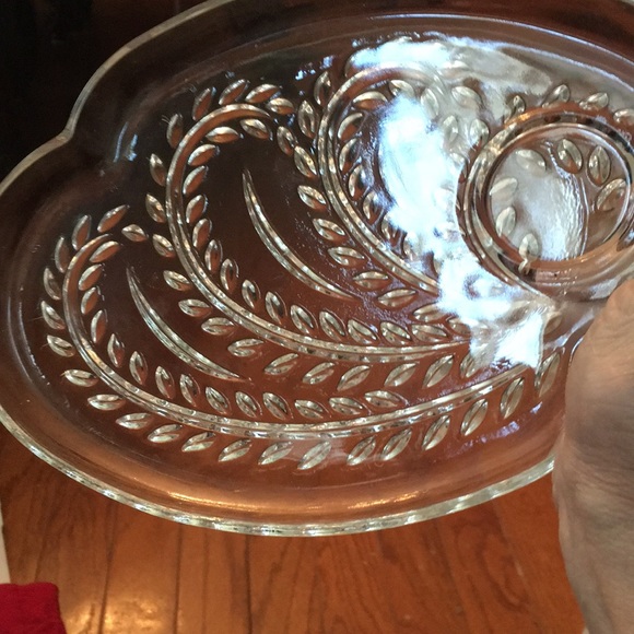 Glass snack trays, set of four with cups - Picture 2 of 3